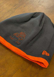 Brownie New Era Cleveland Browns Brown Retro Dart Tech Beanie Mens Knit Hat