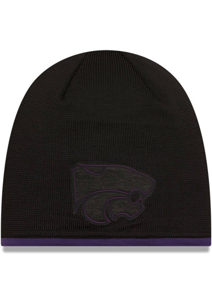 New Era K-State Wildcats Black Dart Tech Beanie Mens Knit Hat