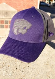 New Era K-State Wildcats Heathered Badge 2T 9FORTY Adjustable Hat - Purple