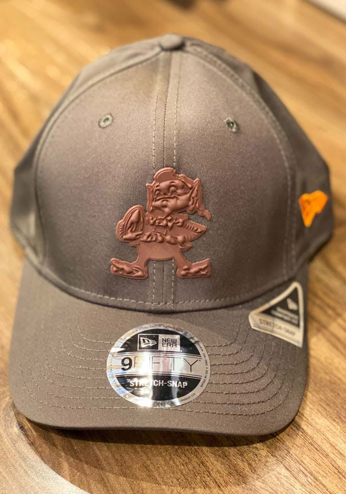 Brownie New Era Cleveland Browns Brown Retro Tonal Badge Stretch 9FIFTY Mens Snapback