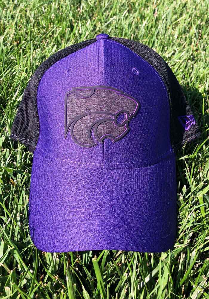 New Era K-State Wildcats Mens Purple 2T Tonal Badge 39THIRTY Flex Hat