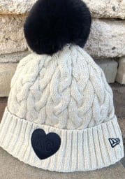 New Era Kansas City Monarchs Ivory Soft Sherpa Cuff Pom Womens Knit Hat