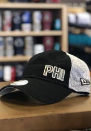 New Era Philadelphia Black Corner Meshback 9TWENTY Womens Adjustable Hat
