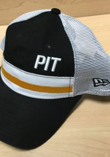 New Era Pittsburgh Stripe Trucker 9TWENTY Adjustable Hat - Black