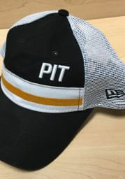 New Era Pittsburgh Stripe Trucker 9TWENTY Adjustable Hat - Black