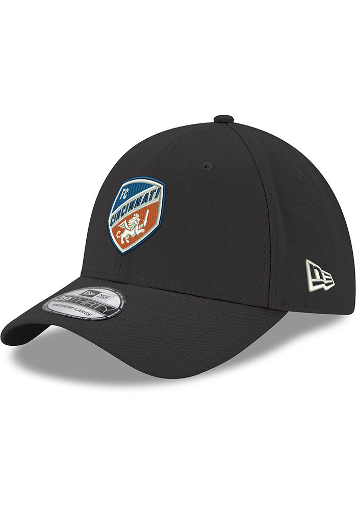 New Era FC Cincinnati Mens Black Crest Neo 39THIRTY Flex Hat