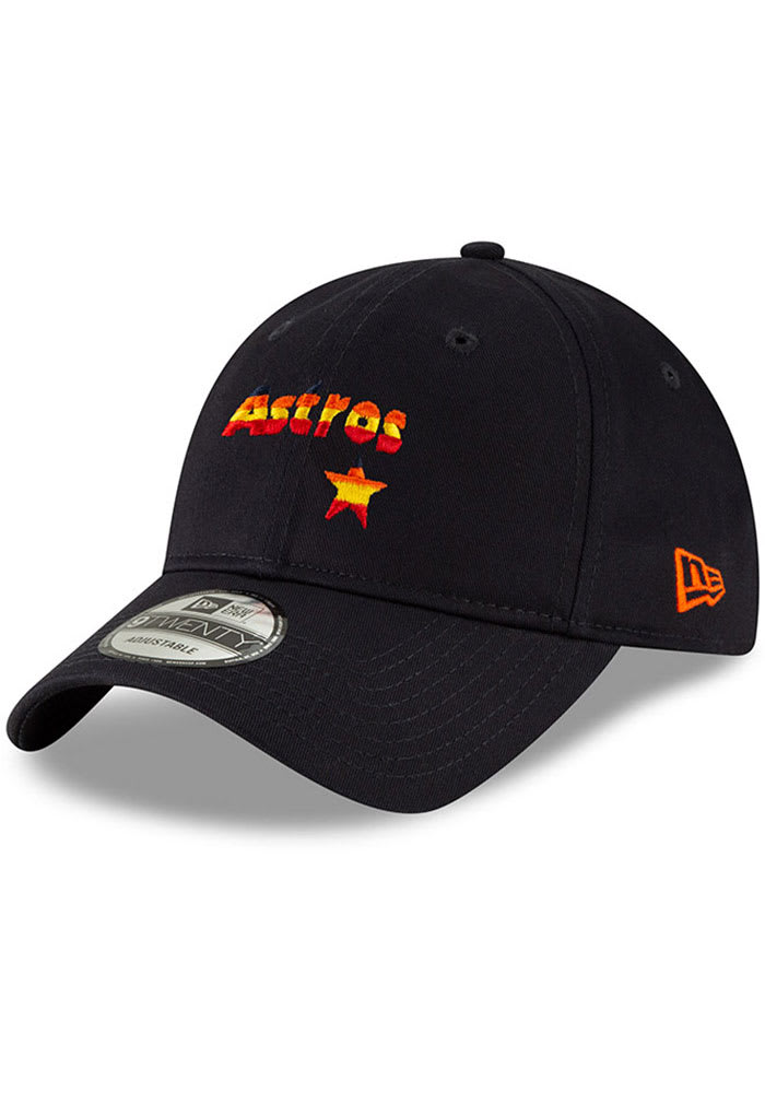New Era Houston Astros Mens Navy Blue QT World Series Side Patch 59FIFTY  Fitted Hat