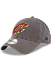 New Era Cleveland Cavaliers Core Classic 9TWENTY Adjustable Hat - Grey