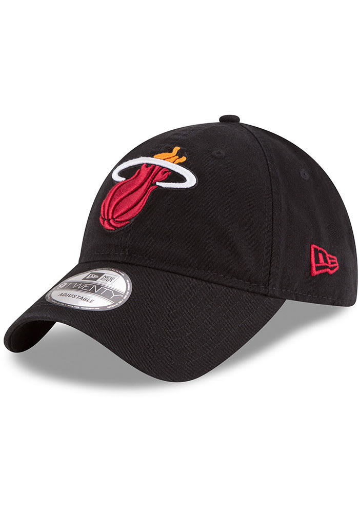 New Era Miami Heat Core Classic 9TWENTY Adjustable Hat - Black