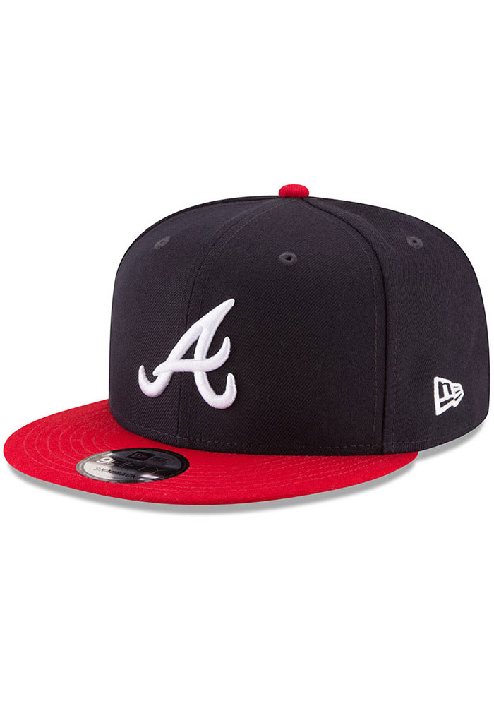 New Era Atlanta Braves Navy Blue Basic 9FIFTY Mens Snapback Hat