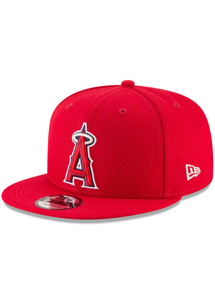 New Era Los Angeles Angels Red Basic 9FIFTY Mens Snapback Hat