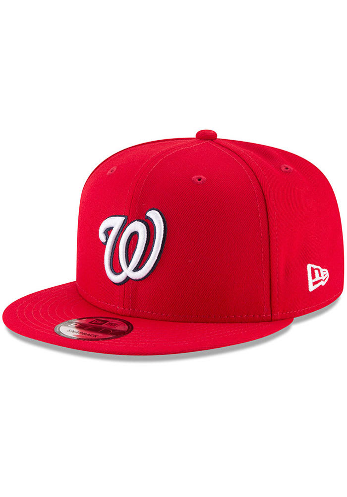 New Era Washington Nationals Red Basic 9FIFTY Mens Snapback Hat
