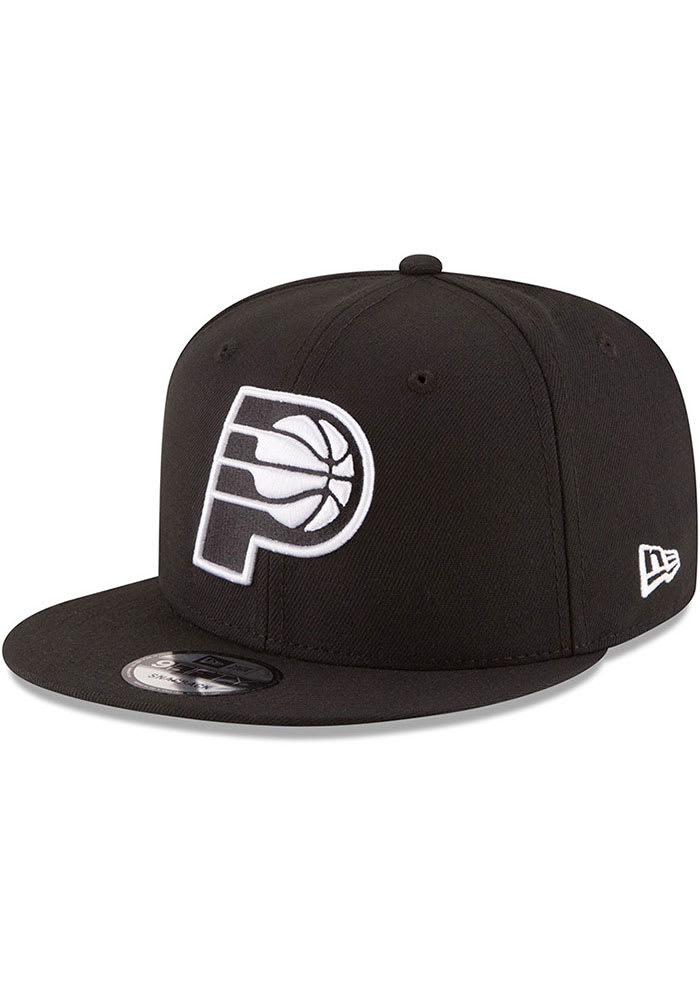 New Era Indiana Pacers Black 9FIFTY Mens Snapback Hat