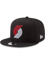 New Era Portland Trail Blazers Black 9FIFTY Mens Snapback Hat