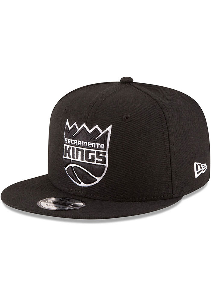 New Era Sacramento Kings Black 9FIFTY Mens Snapback Hat