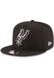 New Era San Antonio Spurs Black 9FIFTY Mens Snapback Hat