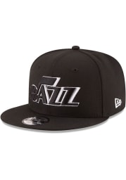 New Era Utah Jazz Black 9FIFTY Mens Snapback Hat