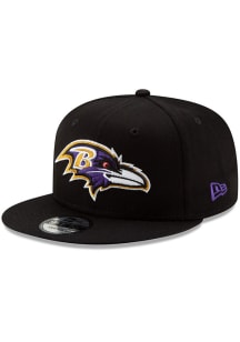 New Era Baltimore Ravens Black Basic 9FIFTY Iconic Mens Snapback Hat