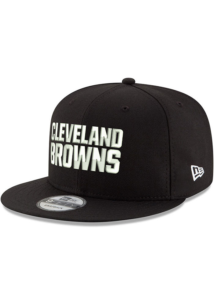 New Era Cleveland Browns Black Basic 9FIFTY Mens Snapback Hat
