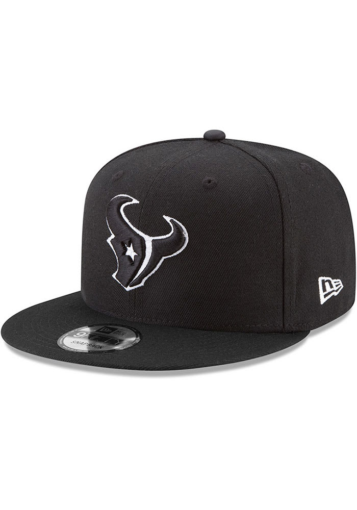 New Era Houston Texans Black Basic 9FIFTY Mens Snapback Hat