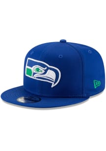 New Era Seattle Seahawks Blue Retro Basic 9FIFTY Mens Snapback Hat
