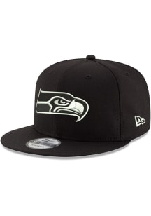 New Era Seattle Seahawks Black Basic 9FIFTY Mens Snapback Hat