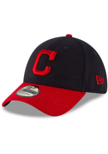 New Era Cleveland Indians Mens Navy Blue Team Classic 39THIRTY Flex Hat