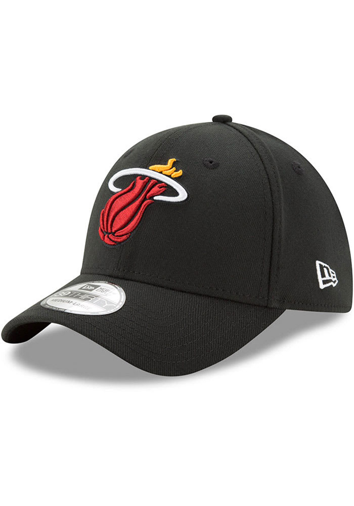 Miami Heat Team Classic 39THIRTY Black New Era Flex Hat