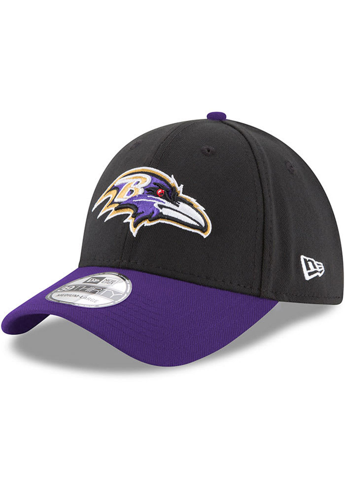 New Era Baltimore Ravens Mens Black Team Classic 39THIRTY Flex Hat
