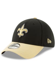 New Era New Orleans Saints Mens Black Team Classic 39THIRTY Flex Hat