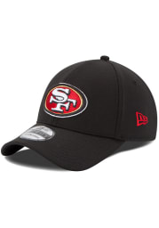 New Era San Francisco 49ers Mens Black Team Classic 39THIRTY Flex Hat