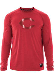 New Era Cincinnati Reds Red Brushed Heather Long Sleeve T-Shirt