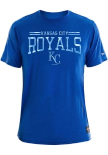 New Era Kansas City Royals Blue Brushed Heather Short Sleeve T Shirt