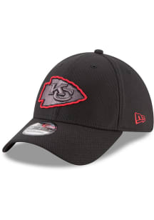 New Era Kansas City Chiefs Mens Black Tonal Logo Diamond Era 39THIRTY Flex Hat