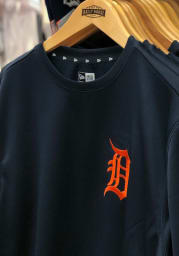 New Era Detroit Tigers Mens Navy Blue Poly Fleece Long Sleeve Sweatshirt