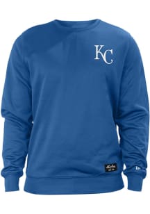 New Era Kansas City Royals Mens Blue Poly Fleece Long Sleeve Sweatshirt