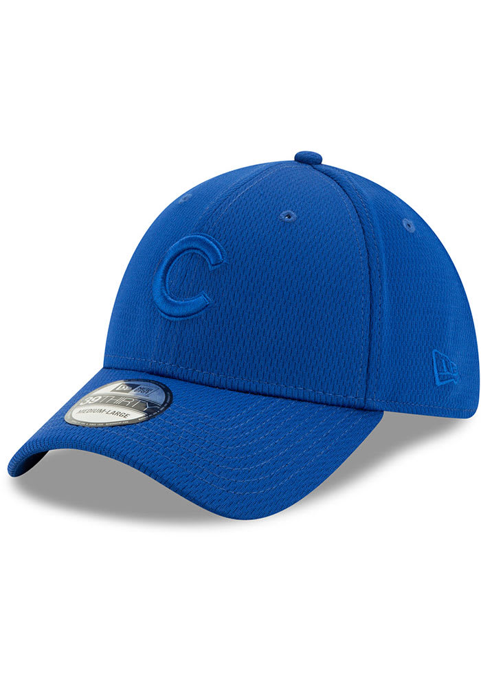 New Era Chicago Cubs Mens Blue Perf Tone 39THIRTY Flex Hat