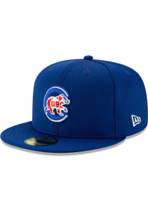 New Era Chicago Cubs Mens Blue 2020 Batting Practice 59FIFTY Fitted Hat