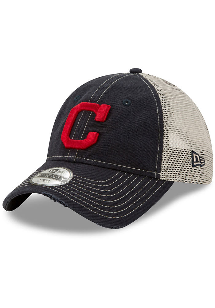 New Era Cleveland Indians Navy Ligature 59FIFTY Fitted Hat