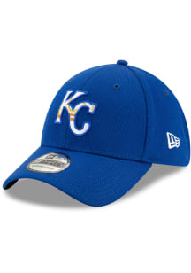 New Era Kansas City Royals Mens Navy Blue 2020 Batting Practice 39THIRTY Flex Hat