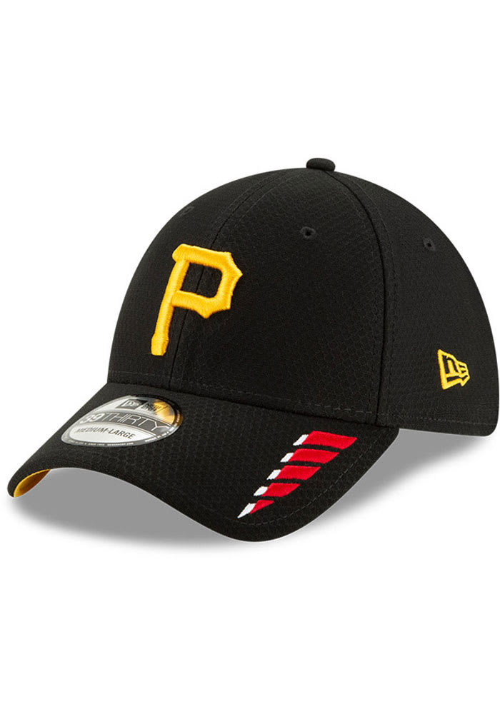 New Era Pittsburgh Pirates Mens Black Rush 39THIRTY Flex Hat