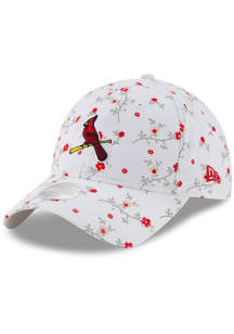 New Era St Louis Cardinals White Blossom 9TWENTY Womens Adjustable Hat
