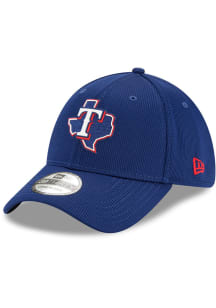 New Era Texas Rangers Mens Blue 2020 Clubhouse 39THIRTY Flex Hat