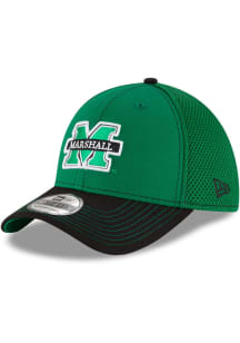 New Era Marshall Thundering Herd Mens Green 2T Neo 39THIRTY Flex Hat