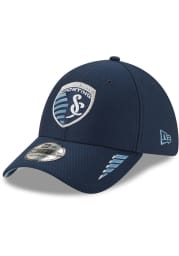 New Era Sporting Kansas City Navy Blue JR Rush 39THIRTY Youth Flex Hat