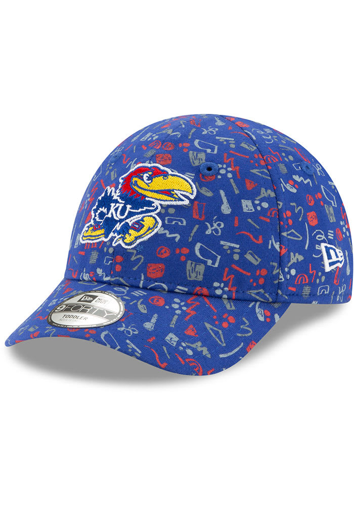 New Era Kansas Jayhawks Baby INF Pattern 9FORTY Adjustable Hat - Blue