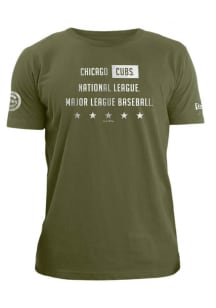 New Era Chicago Cubs Olive Five Stars Short Sleeve T Shirt