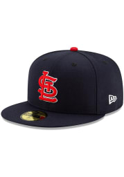 New Era St Louis Cardinals Mens Navy Blue AC Alt 59FIFTY Fitted Hat