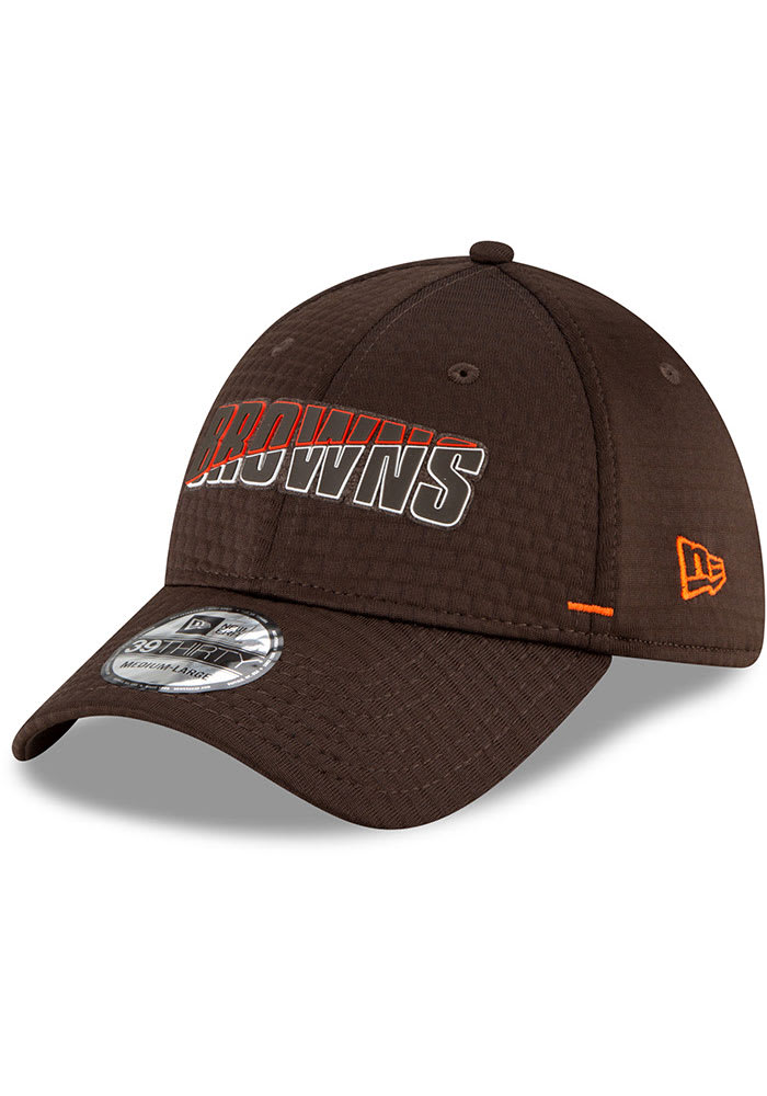 New Era Cleveland Browns Mens Brown NFL20 Official Training 39THIRTY Flex Hat