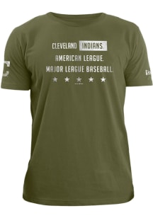 New Era Cleveland Indians Olive Five Stars Short Sleeve T Shirt